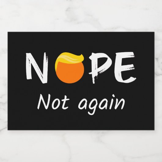 Anti-Trump - Nee, niet weer II Sparkling Wijnetiket (Enkel label)