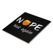 Anti-Trump - Nee, niet weer II Tegeltje (Zijkant)