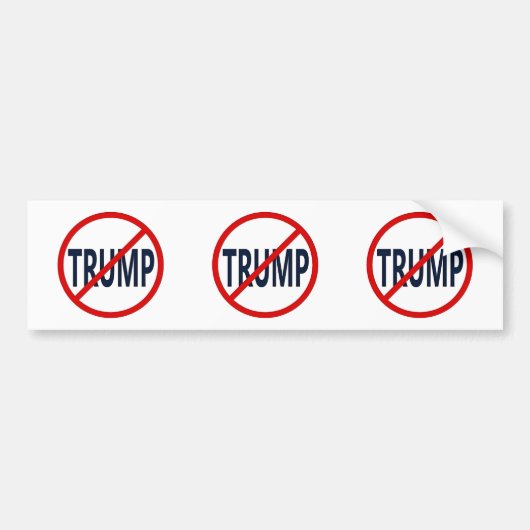 Anti-Trump No Trump Bumpersticker (Voorkant)