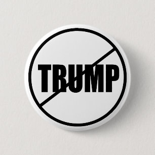 Anti Trump No Trump Custom Donald Trump Ronde Button 5,7 Cm