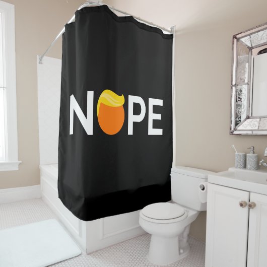 Anti-Trump - Nope Edition Douchegordijn (In situ)