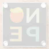 Anti-Trump - Nope Edition III Glazen Onderzetter (Achterkant)