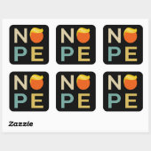 Anti-Trump - Nope Edition III Vierkante Sticker (Vel)