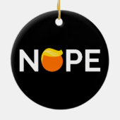 Anti-Trump - Nope Edition Keramisch Ornament (Achterkant)