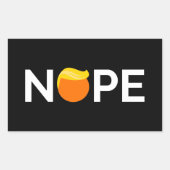 Anti-Trump - Nope Edition Rechthoekige Sticker (Voorkant)