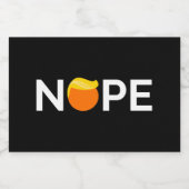 Anti-Trump - Nope Edition Sparkling Wijnetiket (Enkel label)