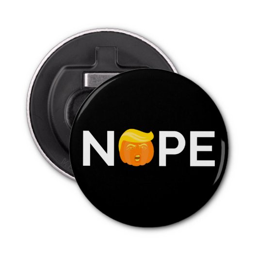 Anti-Trump - Nope Halloween Edition I Button Flesopener (Voorkant)