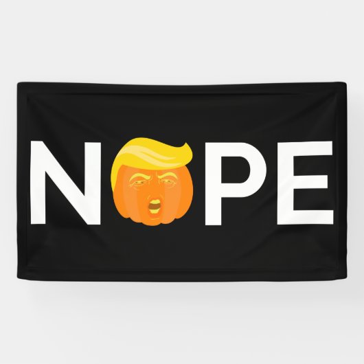 Anti-Trump - Nope Halloween Edition I Spandoek (Horizontaal)