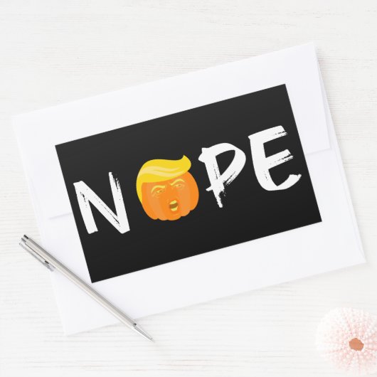 Anti-Trump - Nope Halloween Edition II Rechthoekige Sticker (Envelop)