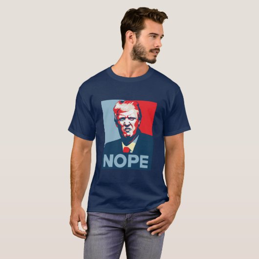 Anti-Trump "Nope" Pop Art Stijl T-shirt (Voorkant volledig)