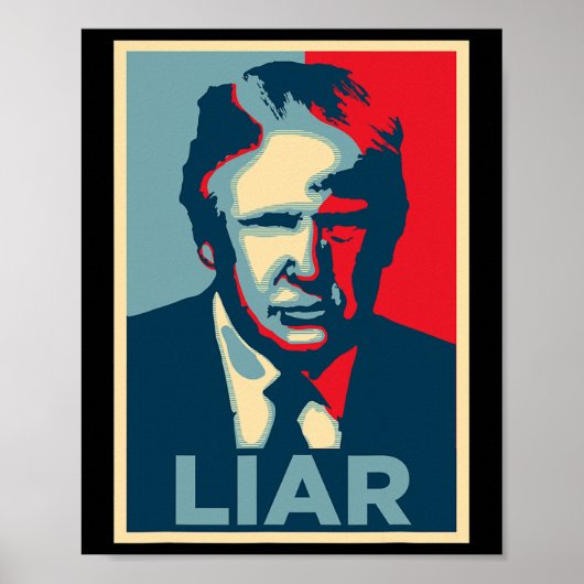 Anti Trump Obama Hope Poster Liar  (Voorkant)