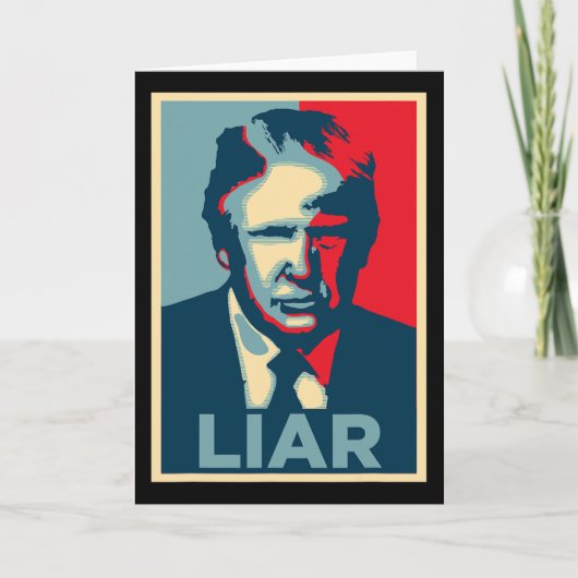 Anti Trump Obama Hope Poster Liar  Kaart (Voorkant)