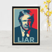 Anti Trump Obama Hope Poster Liar  Kaart (Gele Bloem)