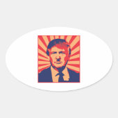 Anti-Trump Ovale Sticker (Voorkant)