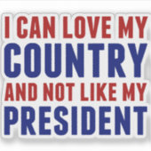 Anti Trump Patriotic niet mijn President-laptop Sticker (Voorkant)