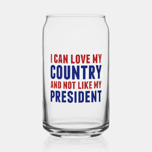 Anti Trump patriottisch niet mijn President Blikvorm Glas