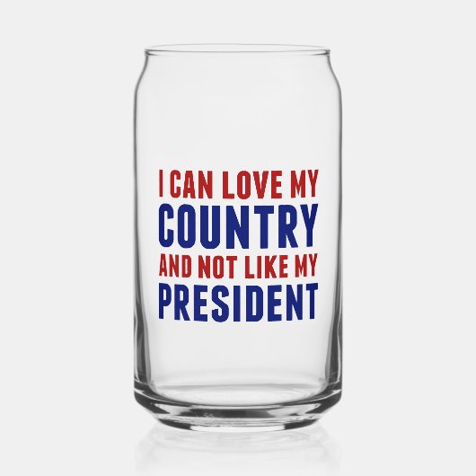 Anti Trump patriottisch niet mijn President Blikvorm Glas (Voorkant)