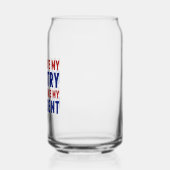 Anti Trump patriottisch niet mijn President Blikvorm Glas (Links)