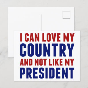 Anti Trump patriottisch niet mijn President Briefkaart
