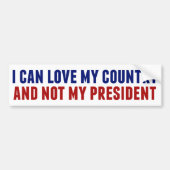 Anti Trump patriottisch niet mijn President Bumpersticker (Voorkant)