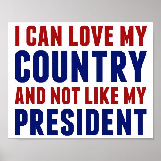 Anti Trump patriottisch niet mijn President Poster (Voorkant)