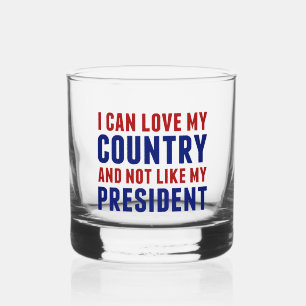 Anti Trump patriottisch niet mijn President Whisky Glas