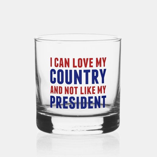 Anti Trump patriottisch niet mijn President Whisky Glas (Voorkant)
