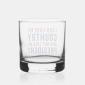 Anti Trump patriottisch niet mijn President Whisky Glas (Achterkant)