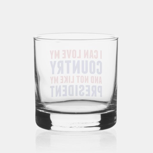 Anti Trump patriottisch niet mijn President Whisky Glas (Achterkant)
