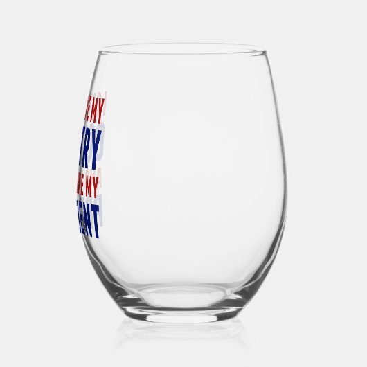 Anti Trump patriottisch niet mijn President Wijnglas Zonder Voet (Links)