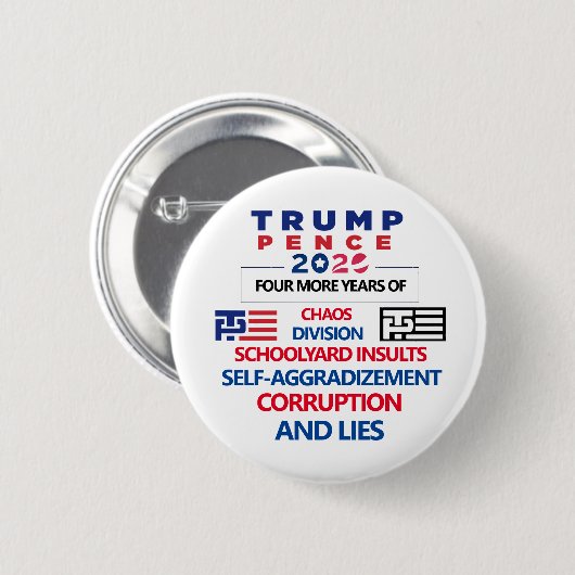 Anti-Trump Pence 2020 Ronde Button 5,7 Cm (Voorkant /achterkant)