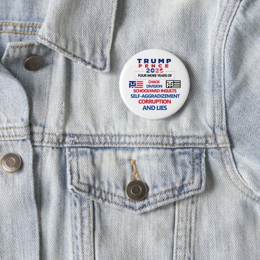 Anti-Trump Pence 2020 Ronde Button 5,7 Cm (In situ)