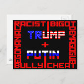 Anti-Trump+Poetin Briefkaart (Voorkant / Achterkant)