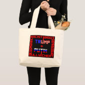 Anti-Trump+Poetin Grote Tote Bag (Voorkant (product))