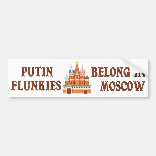 Anti Trump Poetin Rusland Bumpersticker (Voorkant)