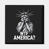 Anti-trump Political And Democracy Wtf America 2  Magneet (Voorkant)