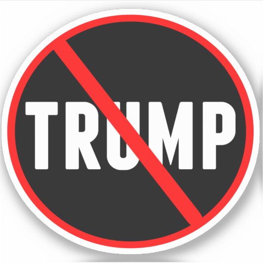 Anti-Trump Politiek Sticker (Voorkant)