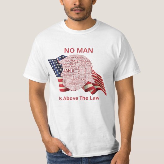 Anti-Trump politiek woord wolk T-shirt (Voorkant)