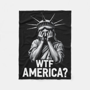 Anti-Trump Politieke en Democratie WTF Amerika 1 Fleece Deken