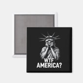 Anti-Trump Politieke en Democratie WTF Amerika 1 Magneet (Voorkant / Achterkant)