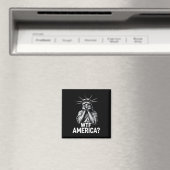 Anti-Trump Politieke en Democratie WTF Amerika 1 Magneet (Insitu (Vaatwasser))
