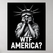 Anti-Trump Politieke en Democratie WTF Amerika 1 Poster (Voorkant)