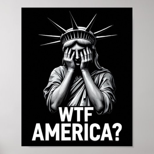 Anti-Trump Politieke en Democratie WTF Amerika 1 Poster (Voorkant)