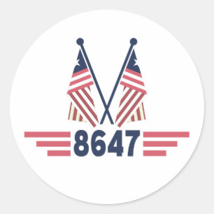 Anti Trump Politieke Verzetsbeweging 8647 Protest Ronde Sticker