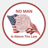 Anti-Trump politieke woordwolk Ronde Sticker (Voorkant)