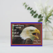 Anti-Trump, Pro Biden Angry American Bald Eagle Briefkaart (Staand voorkant)