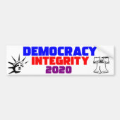 Anti-Trump Pro-Democracy bumper sticker (Voorkant)
