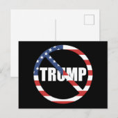 anti-Trump pro-democratie Briefkaart (Voorkant / Achterkant)
