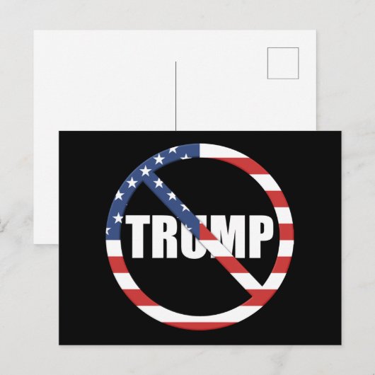 anti-Trump pro-democratie Briefkaart (Voorkant / Achterkant)