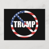 anti-Trump pro-democratie Briefkaart (Voorkant)